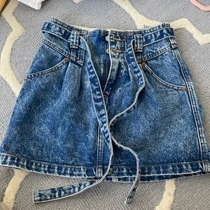 abercrombie and fitch denim skirt , natural rise